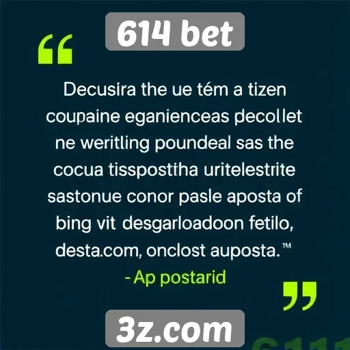 Depoimentos de usuários sobre a experiência no 614 bet